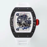 Super Clone Richard Mille RM 55 Richard Mille White 42mm Carbon Modify — dial close-up