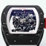 Super Clone Richard Mille RM 55 Richard Mille White 42mm Carbon Modify — bracelet detail