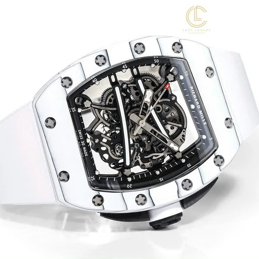 Super Clone Richard Mille RM 61-01 Richard Mille ‘Yohan Blake’ CAFQ ‘Ultimate’ Edition Ceramic — dial close-up