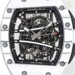 Super Clone Richard Mille RM 61-01 Richard Mille ‘Yohan Blake’ CAFQ ‘Ultimate’ Edition Ceramic — on leather display