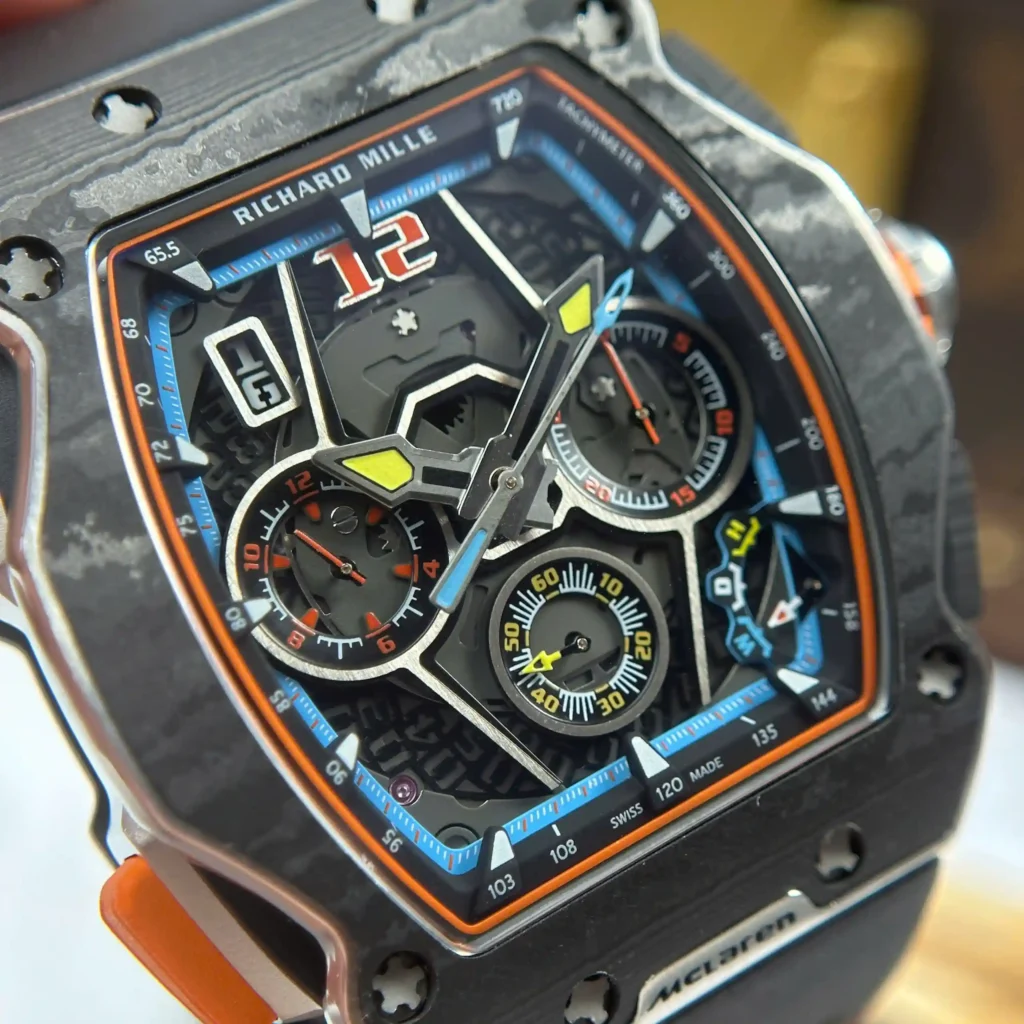 Super Clone Richard Mille RM 65-01 Richard Mille McLaren W1 Split-Seconds Chronograph McLaren W1 — bracelet detail