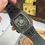 Super Clone Richard Mille RM 65-01 Richard Mille McLaren W1 Split-Seconds Chronograph McLaren W1 — on leather display