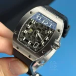 Super Clone Richard Mille Titanium — on leather display