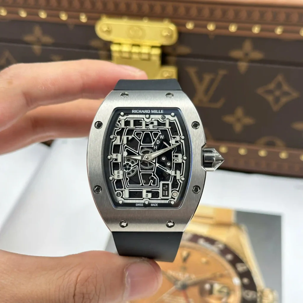 Super Clone Richard Mille Titanium — dial close-up
