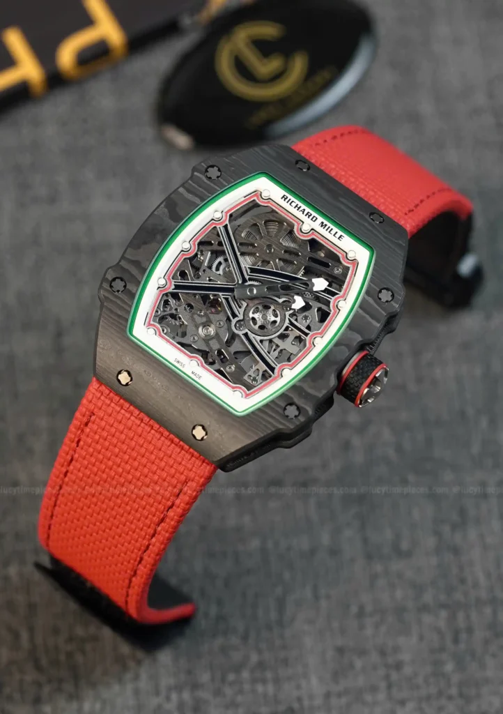 Super Clone Richard Mille RM 67-02 Richard Mille Italy Black Carbon TPT Italy — case and bezel
