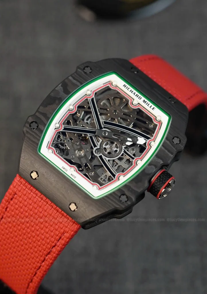 Super Clone Richard Mille RM 67-02 Richard Mille Italy Black Carbon TPT Italy — bracelet detail