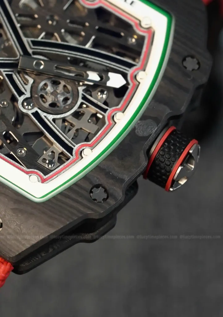 Super Clone Richard Mille RM 67-02 Richard Mille Italy Black Carbon TPT Italy — clasp and links