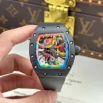 Super Clone Richard Mille RM 68-01 Richard Mille Tourbillon Cyril Kongo Ceramic Black – — dial close-up