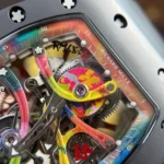 Super Clone Richard Mille RM 68-01 Richard Mille Tourbillon Cyril Kongo Ceramic Black – — clasp and links