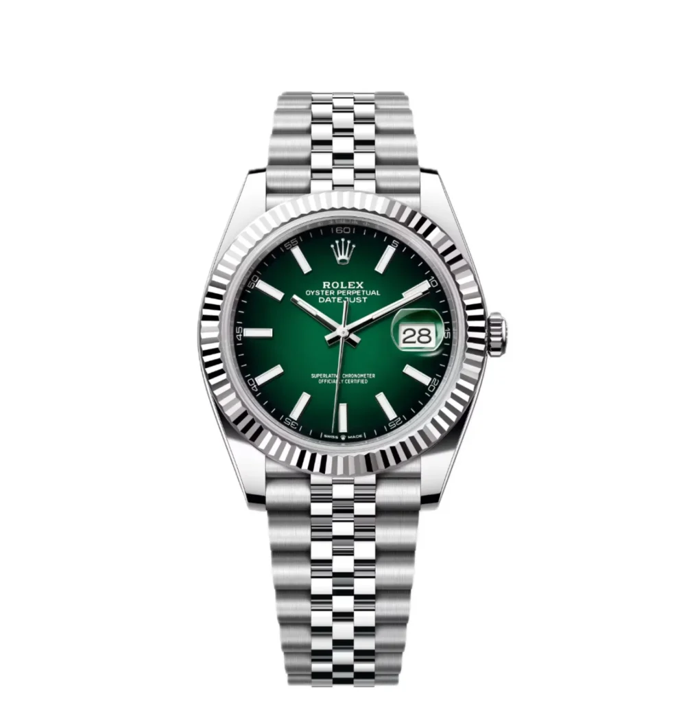 Super Clone Rolex Datejust 41 Green Ombré Dial (2026) Jubilee