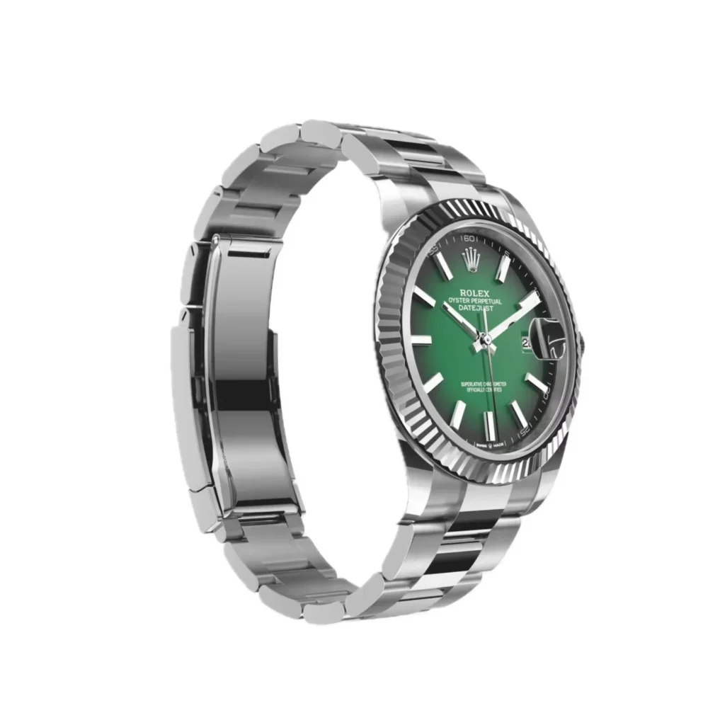 Super Clone Rolex Datejust 41 Green Ombré Dial (2026) Oyster — clasp and links