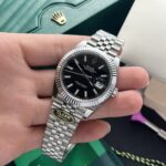 Super Clone Rolex Datejust Black Dial 126334-0018 41 mm — side profile