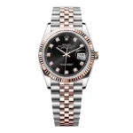 Super Clone Rolex Datejust Black Diamond Dial 126231-0019 36 mm