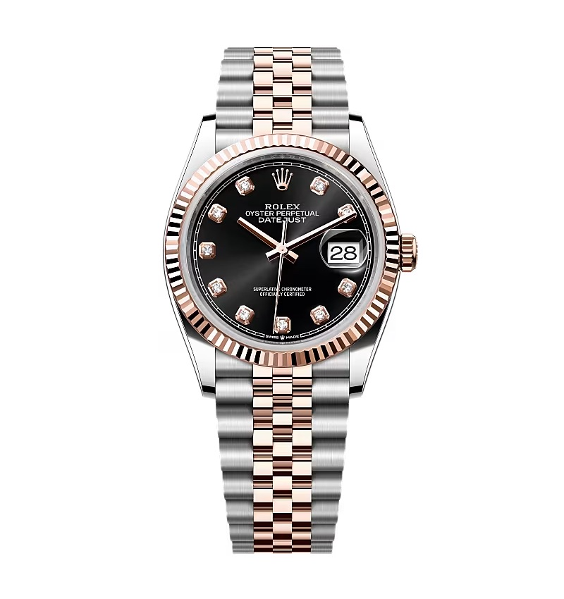Super Clone Rolex Datejust Black Diamond Dial 126231-0019 36 mm