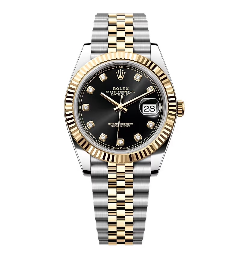 Super Clone Rolex Datejust Black Diamond Dial 126333-0006 41 mm