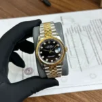 Super Clone Rolex Datejust Black Diamond Dial 126333-0006 41 mm — case and bezel