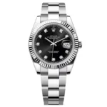 Super Clone Rolex Datejust Black Diamond Dial 126334-0011 41 mm
