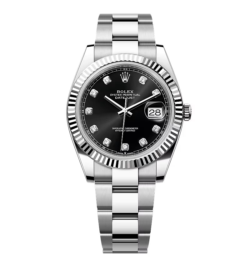 Super Clone Rolex Datejust Black Diamond Dial 126334-0011 41 mm