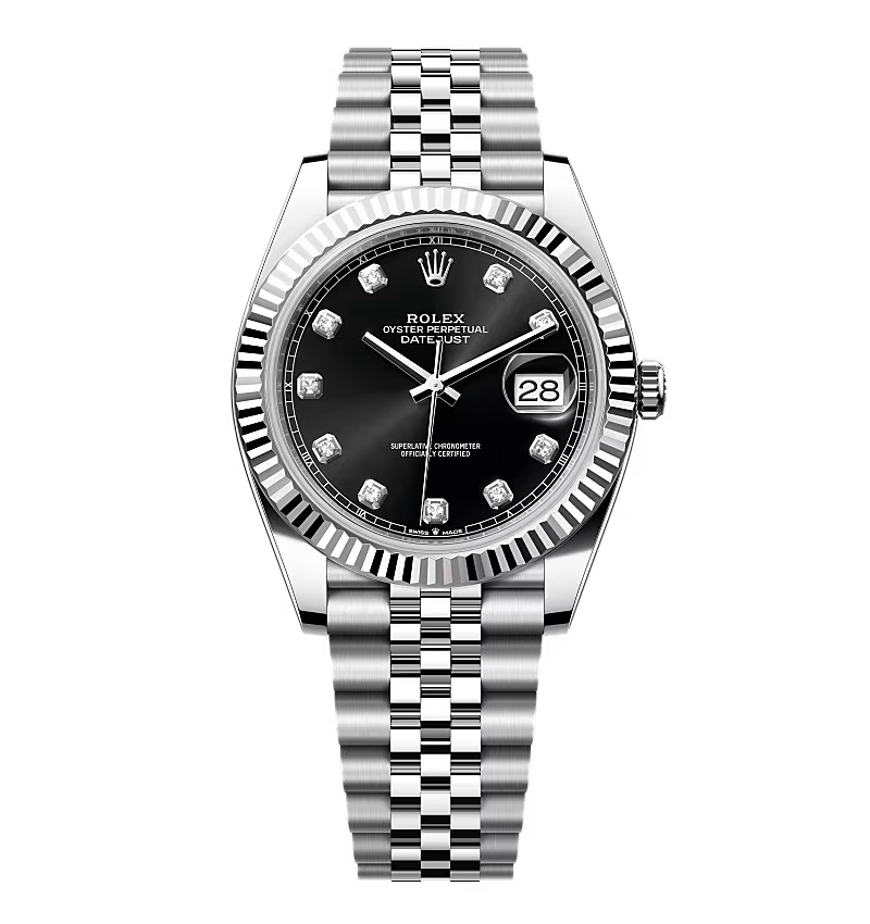 Super Clone Rolex Datejust Black Diamond Dial 126334-0012 41 mm