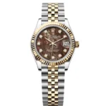 Super Clone Rolex Datejust Black Mother of Pearl Diamond Dial 278273-0024 31 mm