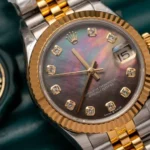 Super Clone Rolex Datejust Black Mother of Pearl Diamond Dial 278273-0024 31 mm — side profile