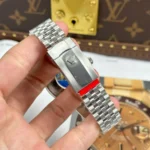 Super Clone Rolex Datejust Bright Blue Diamond Dial 126334-0016 41 mm — side profile