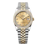 Super Clone Rolex Datejust Champagne Diamond Dial 126283RBR-0003 36 mm