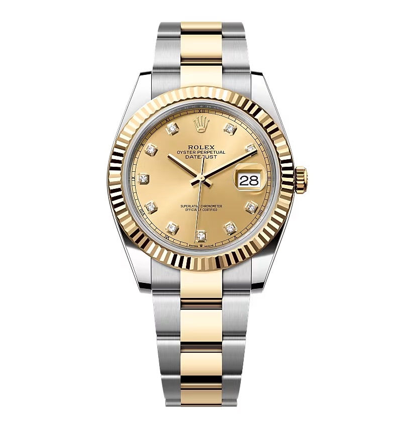 Super Clone Rolex Datejust Champagne Diamond Dial 126333-0011 41 mm