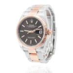 Super Clone Rolex Datejust Chocolate Dial 126231 Oyster 36 mm — dial close-up