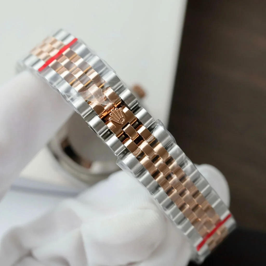 Super Clone Rolex Datejust Chocolate Dial 126281RBR Jubilee 36 mm — side profile