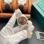 Super Clone Rolex Datejust Chocolate Dial 126331 Jubilee 41 mm — case and bezel