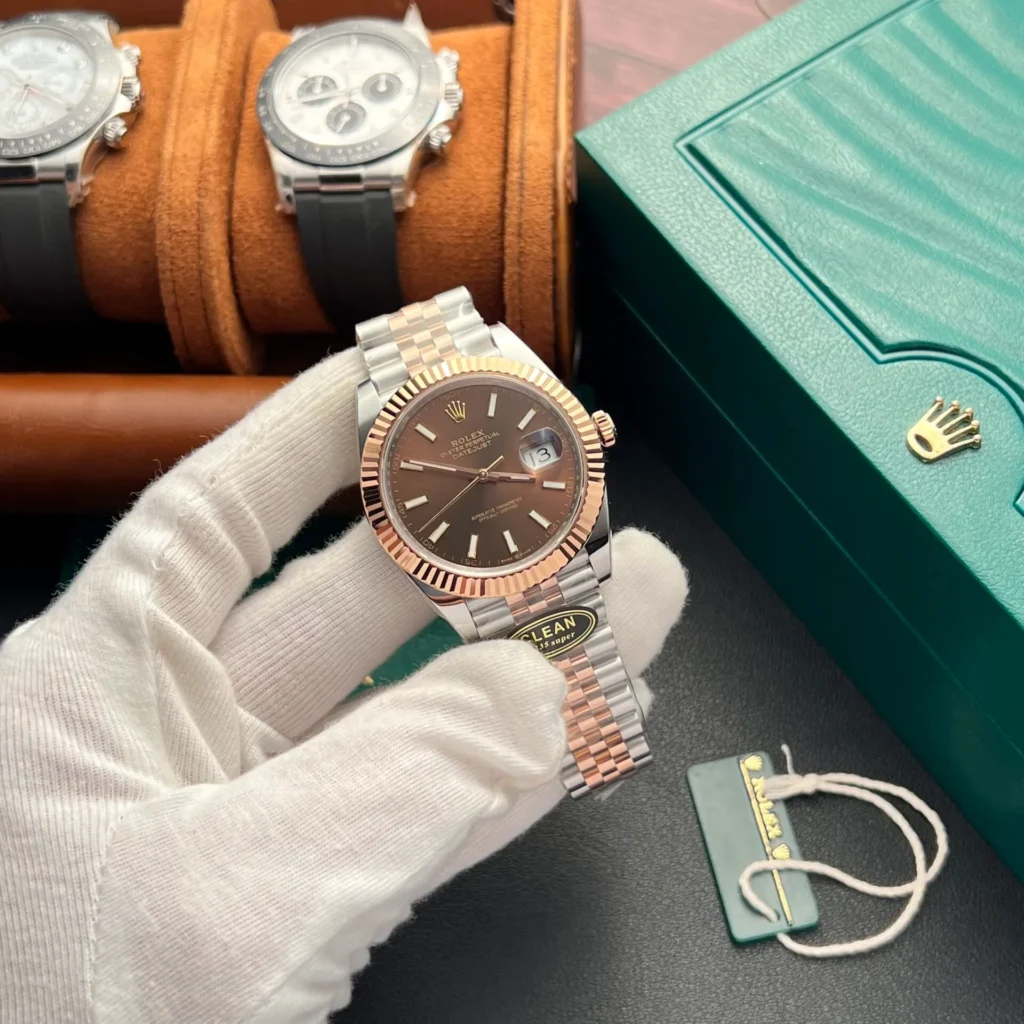 Super Clone Rolex Datejust Chocolate Dial 126331 Jubilee 41 mm — bracelet detail