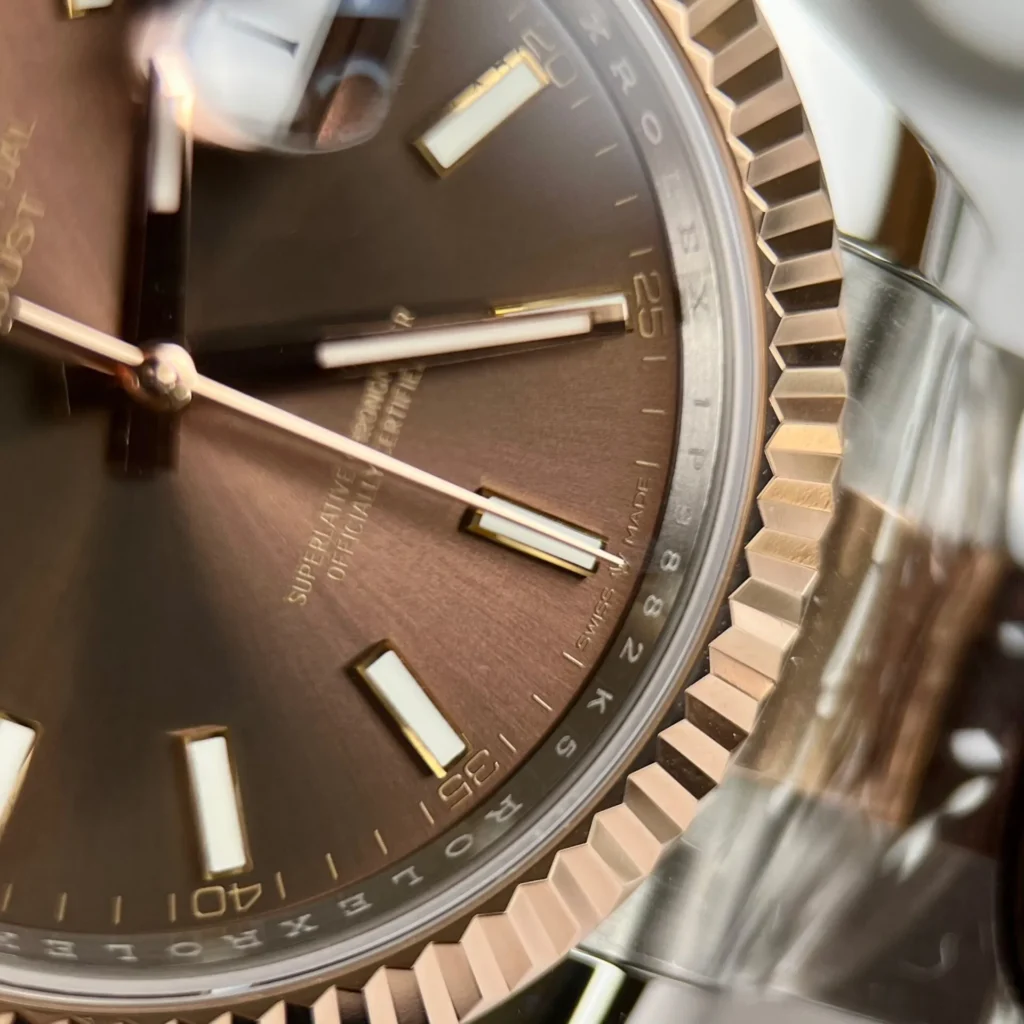 Super Clone Rolex Datejust Chocolate Dial 126331 Oyster 41 mm — bracelet detail
