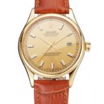 Super Clone Rolex Datejust Gold Dial REP016818 38 mm