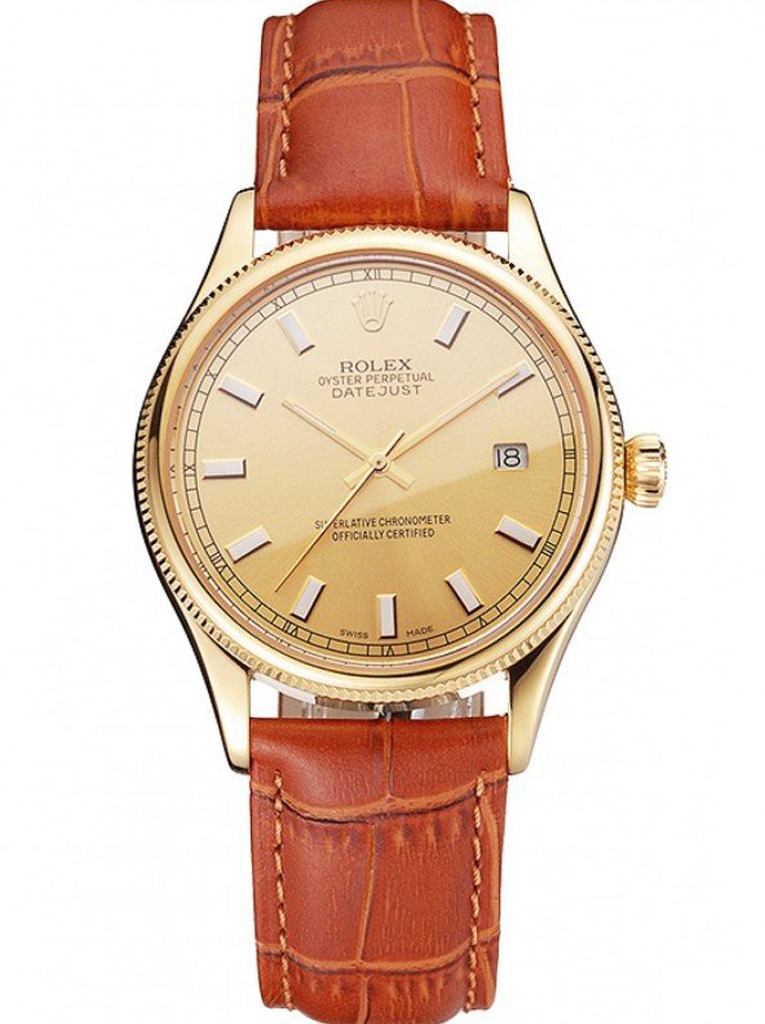 Super Clone Rolex Datejust Gold Dial REP016818 38 mm