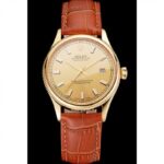Super Clone Rolex Datejust Gold Dial REP016818 38 mm — dial close-up