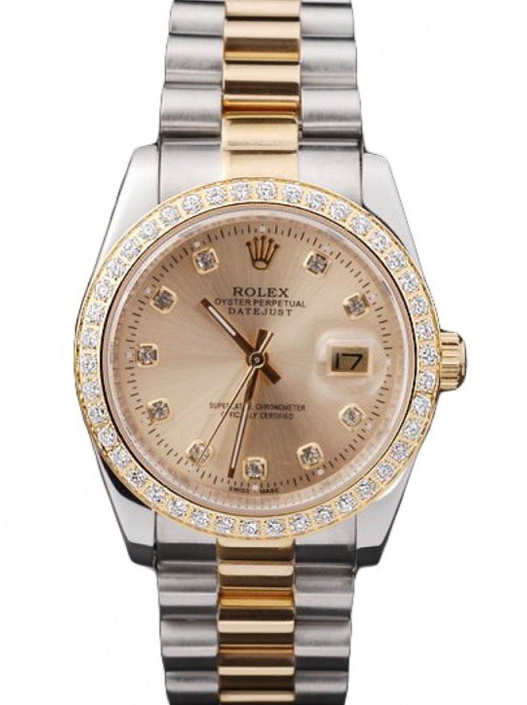 Super Clone Rolex Datejust Gold Dial SRL40 36 mm