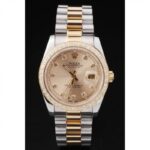 Super Clone Rolex Datejust Gold Dial SRL40 36 mm — dial close-up