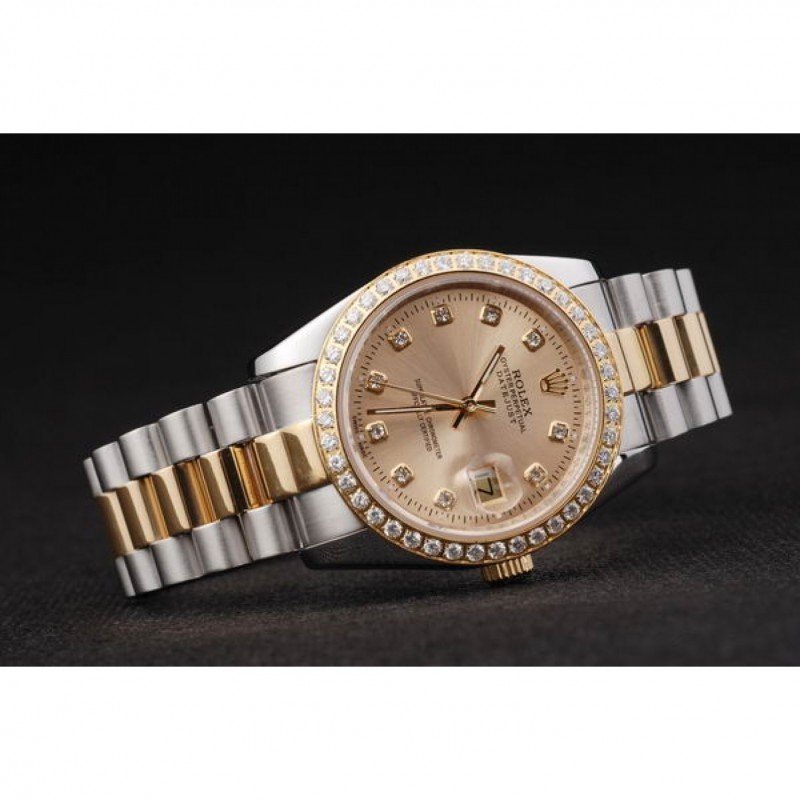 Super Clone Rolex Datejust Gold Dial SRL40 36 mm — movement / caseback view