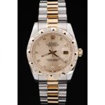 Super Clone Rolex Datejust Gold Dial SRL41 36 mm — dial close-up