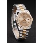 Super Clone Rolex Datejust Gold Dial SRL41 36 mm — on leather display