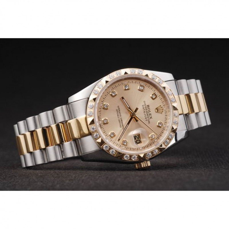 Super Clone Rolex Datejust Gold Dial SRL41 36 mm — movement / caseback view