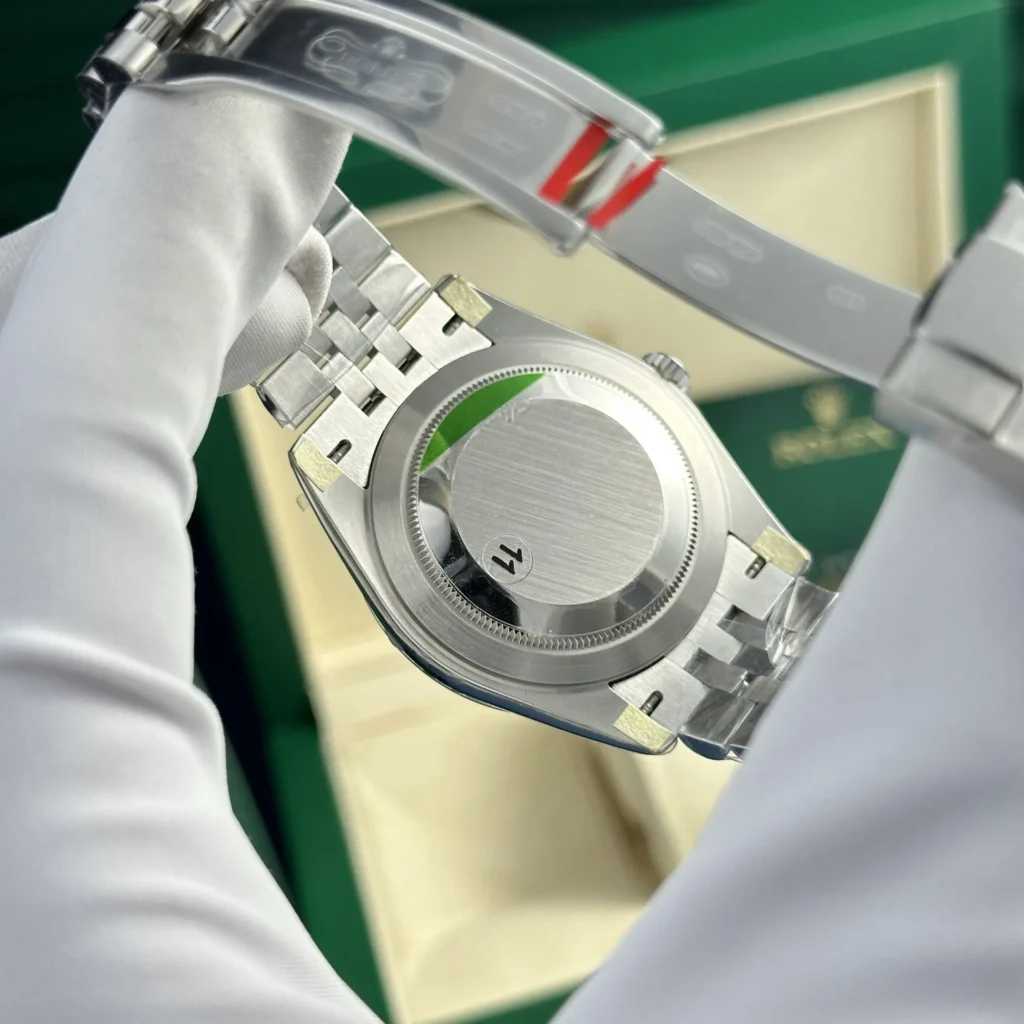 Super Clone Rolex Datejust Green Dial 126334 Jubilee 41 mm — on leather display