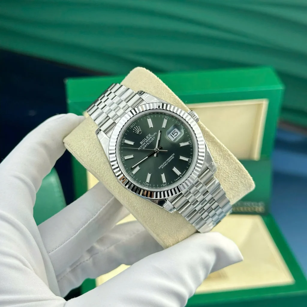 Super Clone Rolex Datejust Mint Green Dial 278274 31 mm — dial close-up