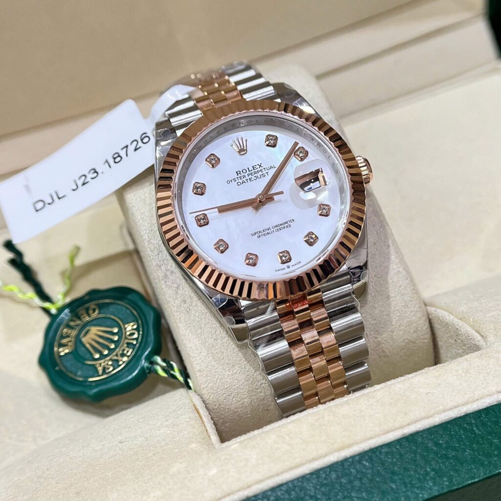 Super Clone Rolex Datejust Mother of Pearl Dial 126231-0021 36 mm — case and bezel