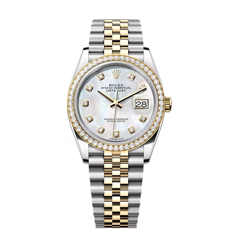 Super Clone Rolex Datejust Mother of Pearl Diamond Dial 126283RBR-0009 36 mm
