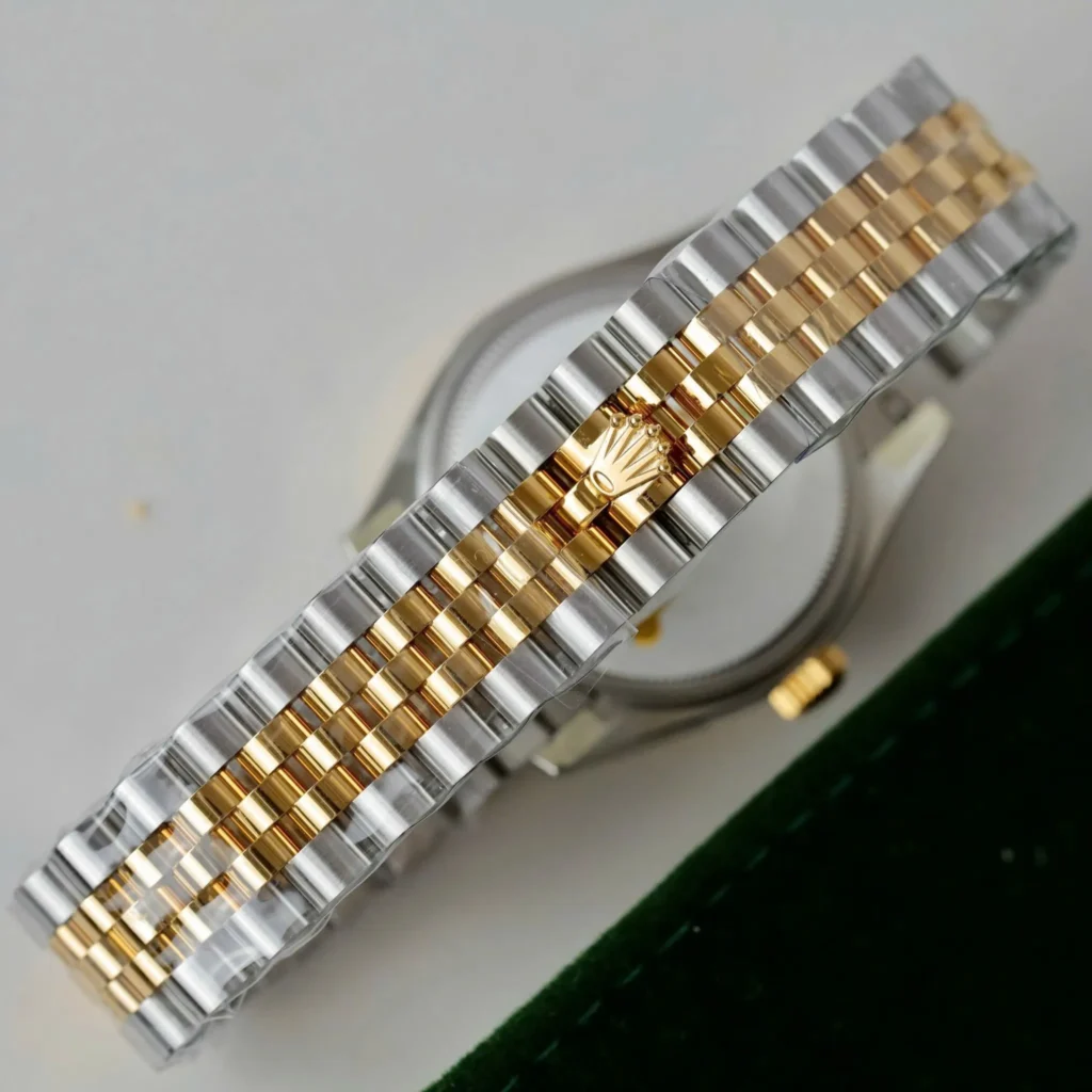 Super Clone Rolex Datejust Olive Green Diamond Dial 278273-0030 31 mm — side profile