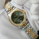 Super Clone Rolex Datejust Olive Green Roman Diamond Dial 126233-0025 36 mm — case and bezel