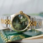Super Clone Rolex Datejust Olive Green Roman Diamond Dial 126233-0025 36 mm — bracelet detail