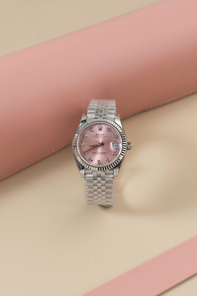 Super Clone Rolex Datejust Pink Diamond Dial 278274-0032 31 mm — dial close-up